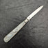 1927 British Antique White Pearl Shell Handle Pure Silver Blade Folding Pen Knife